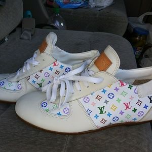 Louis vuitton murakami multicolor monogram shoes ,